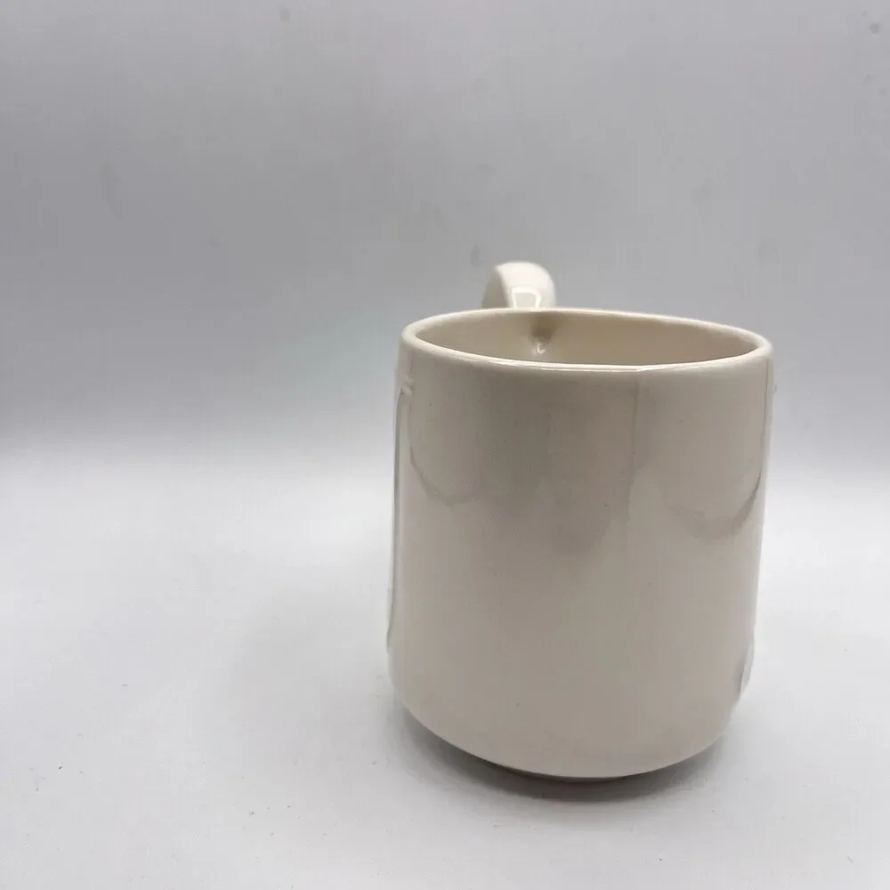Pottery Barn A-Z Alphabet Mug Embossed Texture 
